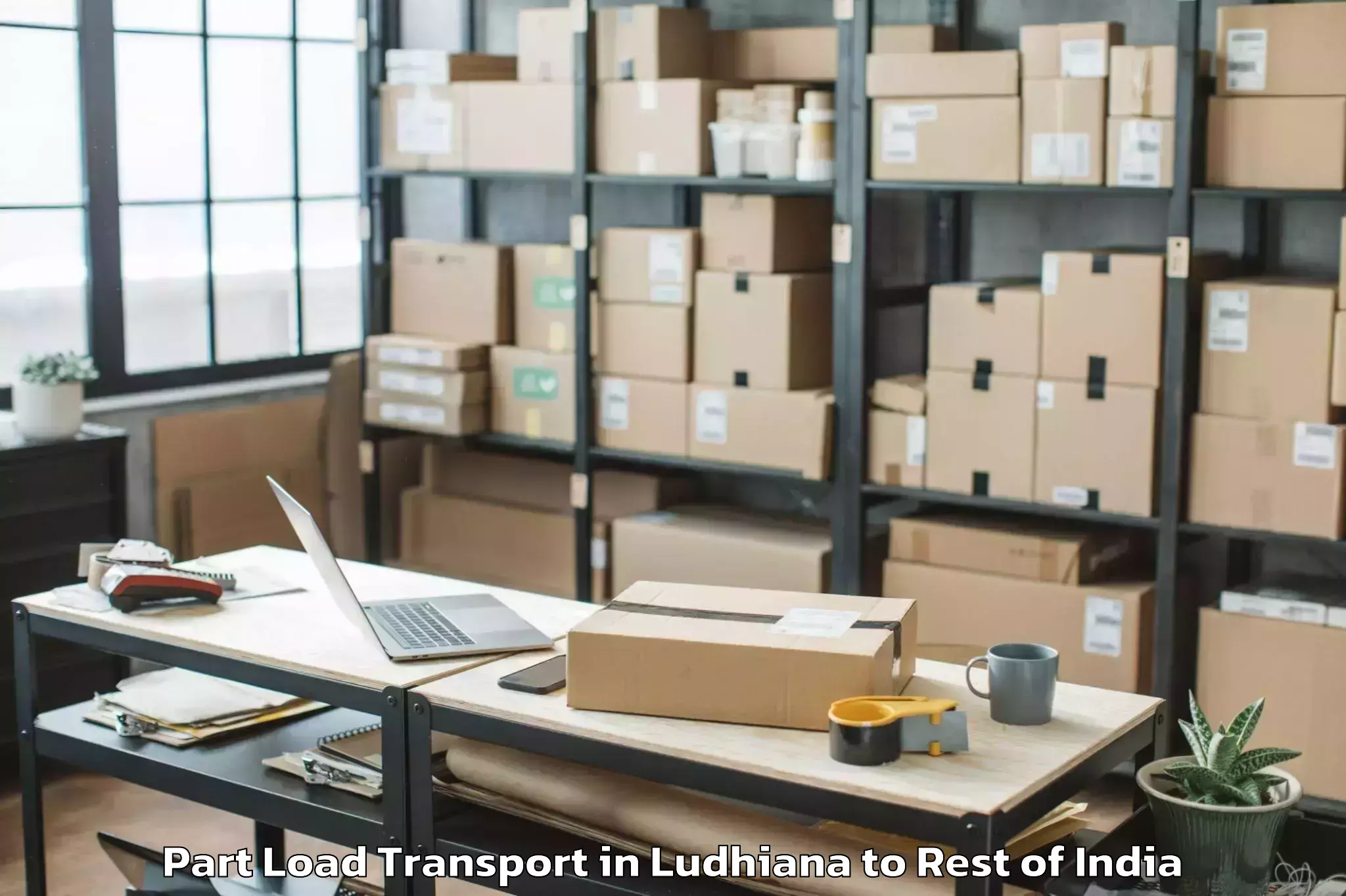 Ludhiana to Mella Chervu Part Load Transport Booking